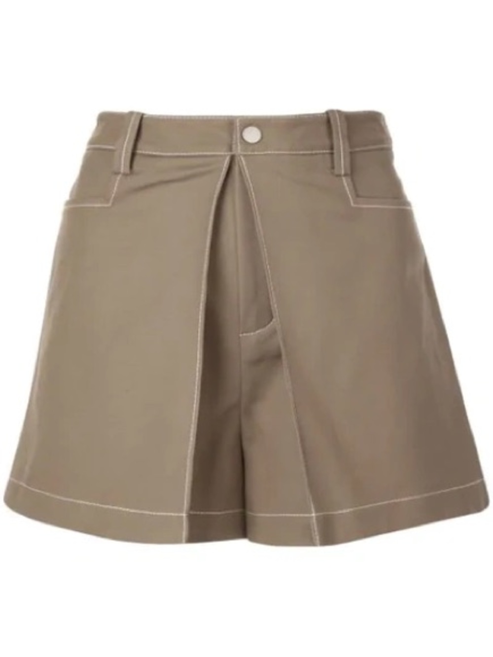 Alexis Laz High-Waist Front-Pleat Shorts